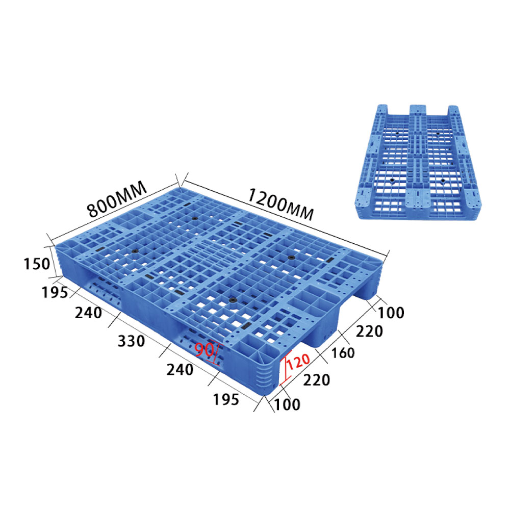 DDC1208 halkfri stapelbar plastpall